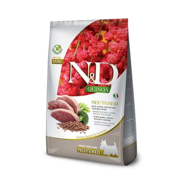 N&D Quinoa Tahılsız Kısırlaştırılmış Ördekli Mini Köpek Maması 7 kg