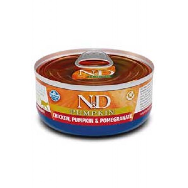 ND Pumpkin Tahılsız Tavuk Balkabağı ve Narlı Yetişkin Kedi Konservesi 70gr
