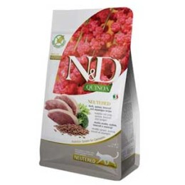 ND Quinoa Ördek Brokoli ve Kuşkonmazlı Kısırlaştırılmış Kedi Maması 5kg