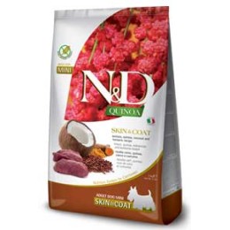 ND Quinoa Skin&Coat Tahılsız Geyik Eti ve Hindistan Cevizli Küçük Irk Yetişkin Köpek Maması 2,5kg