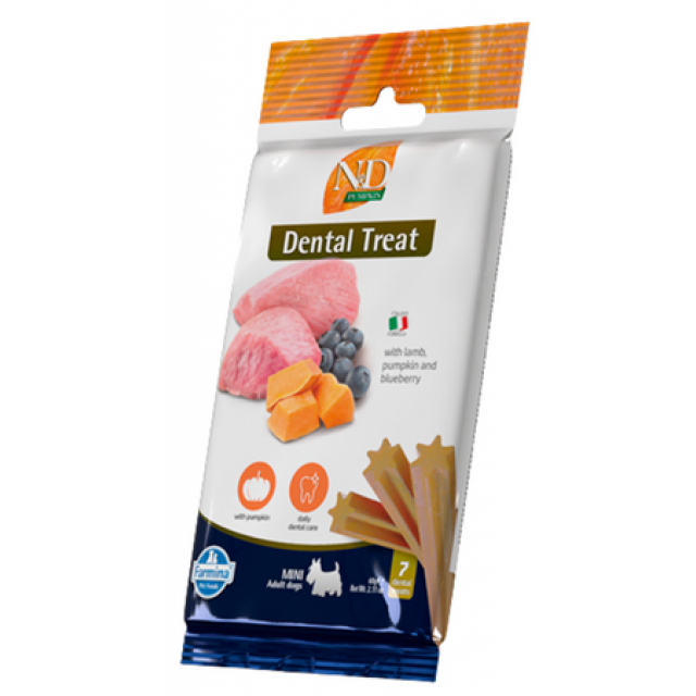 N&D Treat Dental Kuzulu Yaban Mersinli Küçük Irk Köpek Ödülü 60gr (7 Adet)