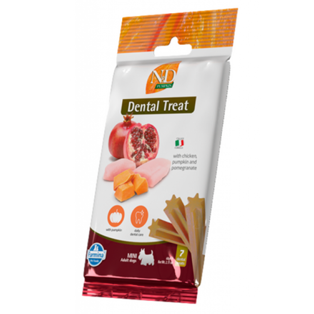 N&D Treat Dental Tavuklu Balkabaklı Küçük Irk Köpek Ödülü 60gr (7 Adet)