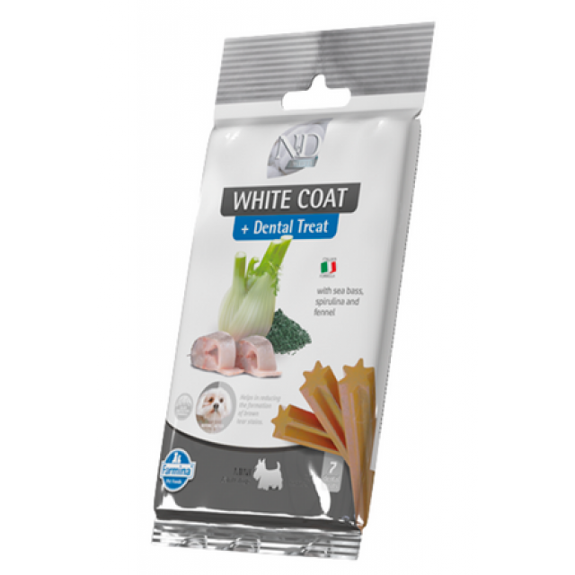 N&D Treat Dental White Levrek Rezene ve Spirulina Küçük Irk Köpek Ödülü 60gr (7adet)