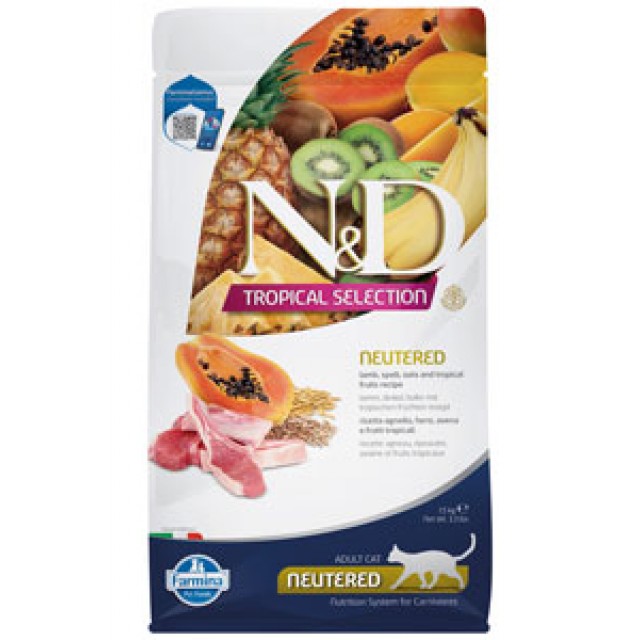 ND Tropical Selection Kuzu Etli Kısırlaştırılmış Kedi Maması 1,5kg