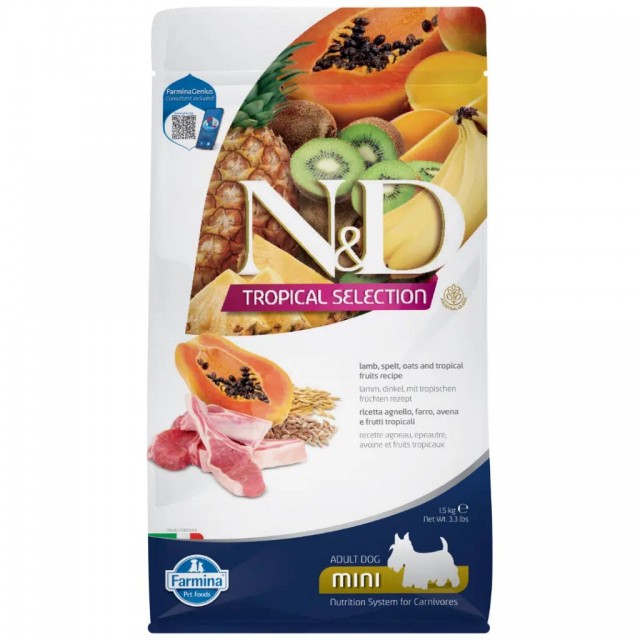 N&D Tropical Selection Kuzu Etli Mini Adult Yetişkin Köpek Maması 1.5 Kg