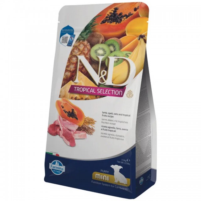 N&D Tropical Selection Kuzu Etli Mini Puppy Yavru Köpek Maması 1.5 Kg