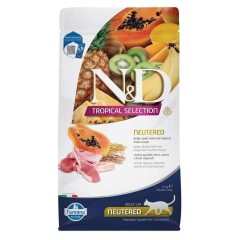 N&D Tropical Selection Kuzu Etli ve Tropikal Meyveli Kısırlaştırılmış Kedi Maması 1,5 kg