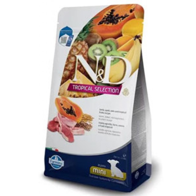 ND Tropical Selection Kuzu Etli ve Tropikal Meyveli Mini Irk Yavru Köpek Maması 5kg