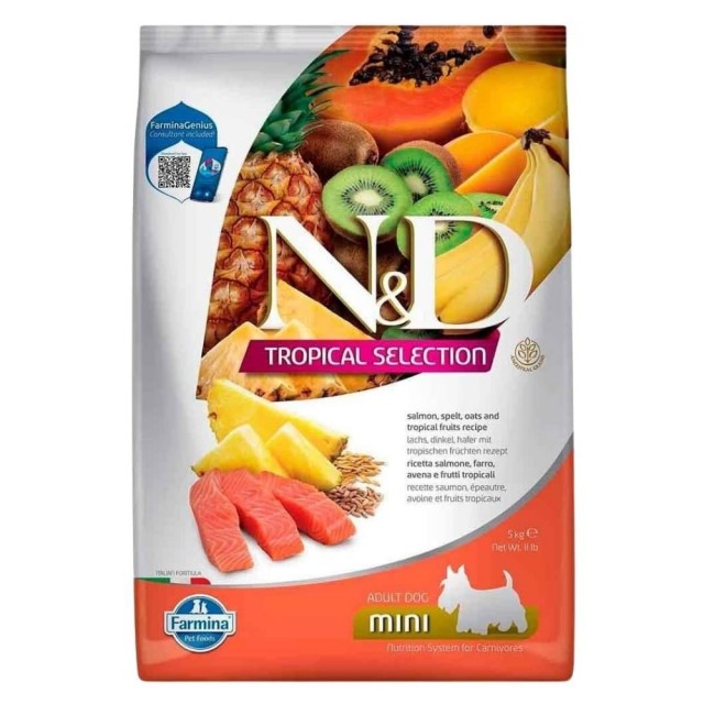N&D Tropical Selection Somonlu Mini Adult Yetişkin Köpek Maması 5 kg