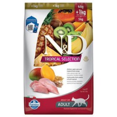 ND Tropical Selection Tavuklu Yetişkin Kedi Maması 4kg + 1kg Hediyeli