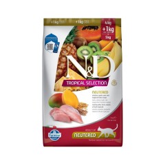 N&D Tropical Selection Tavuklu ve Tropikal Meyveli Kısırlaştırılmış Kedi Maması 4+1 kg