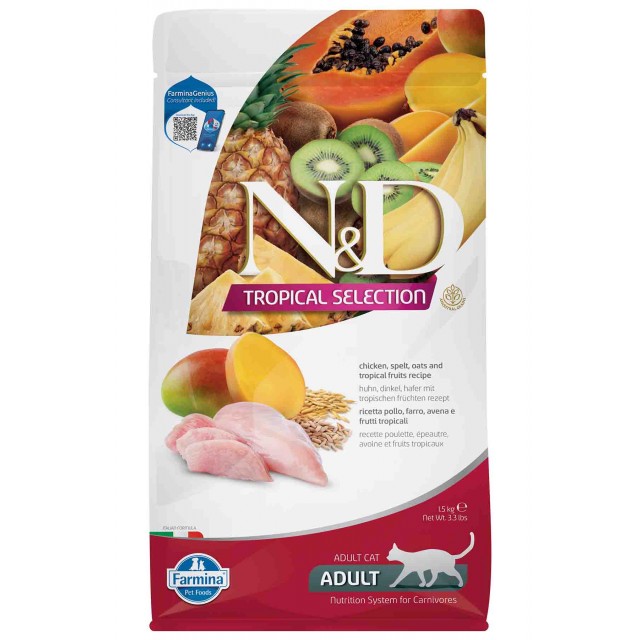 ND Tropical Selection Tavuklu Yetişkin Kedi Maması 1,5kg