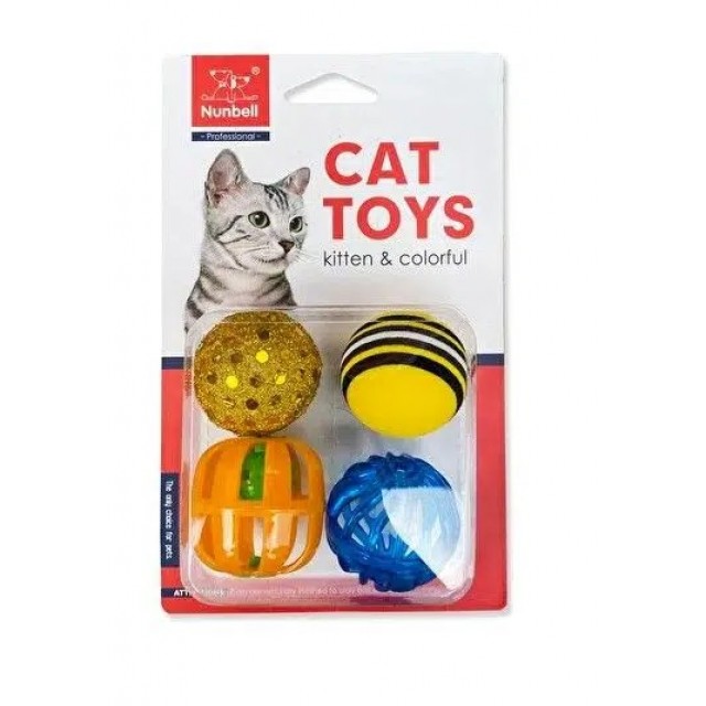 Nunbell 4lü Karışık Kedi Oyuncağı