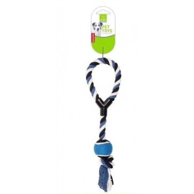 Nunbell Tenis Toplu Y Şekilli Köpek Oyun ve Diş İpi 40 cm