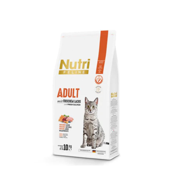 Nutri Feline Glutensiz Somonlu Düşük Tahıllı Yetişkin Kedi Maması 10 kg