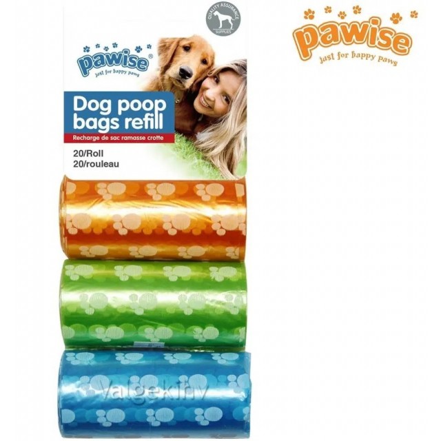 Pawise Köpek Dışkı Poşeti 3 Rulo (20'li)