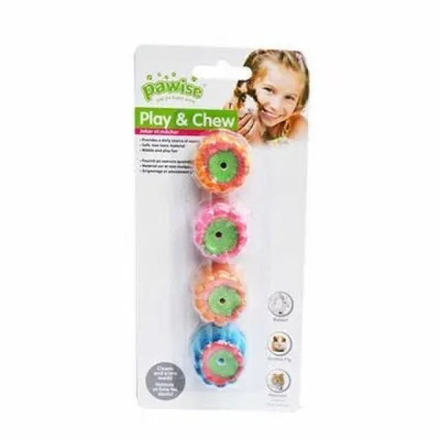 Pawise Yenilebilir Çiçek Kemirme Hamster Oyuncağı 3 Cm 4lü