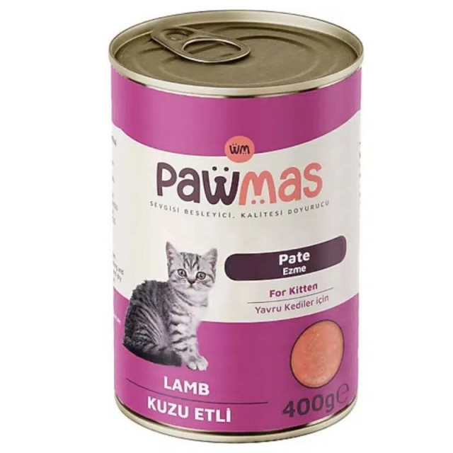 Pawmas Pate Kuzu Etli Yavru Kedi Konservesi 400 Gr