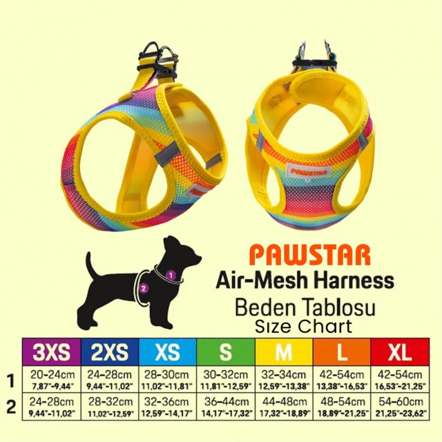 Pawstar Air Mesh Göğüs Tasması XS Mushroom