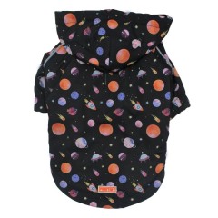 Pawstar Büyük Irk Köpek Yağmurluğu Kapşonlu Uzay Desen 22566 - 6XL