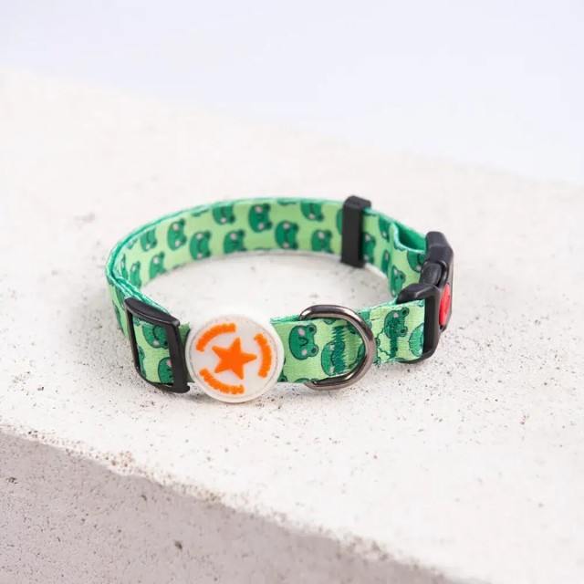 Pawstar Desenli Köpek Boyun Tasması Frog S 1,5*26-38 CM