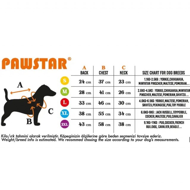 Pawstar Frost Polarlı Sweat Kapşonlu 2XL 25201