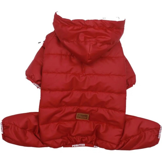 Pawstar Köpek Montu Kapşonlu Tulum Kırmızı Rompers 22516 - M