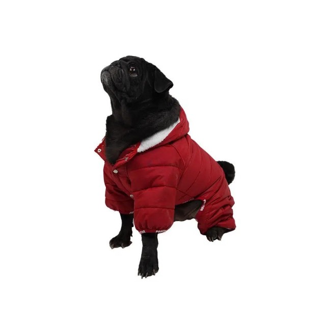 Pawstar Köpek Montu Kapşonlu Tulum Kırmızı Rompers 22516 - M