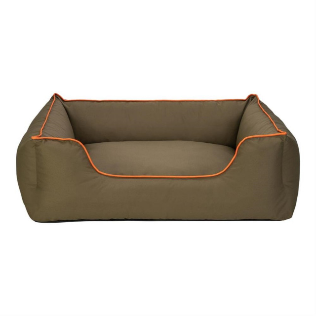 Pet Comfort Alpha Köpek Yatağı Haki w Turuncu Biye Large 105x85 cm