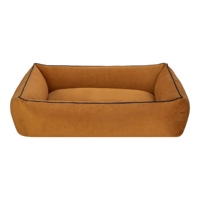 Pet Comfort Golf Köpek Yatağı Hardal w Parliament Mavi Biye Medium 90x70 cm