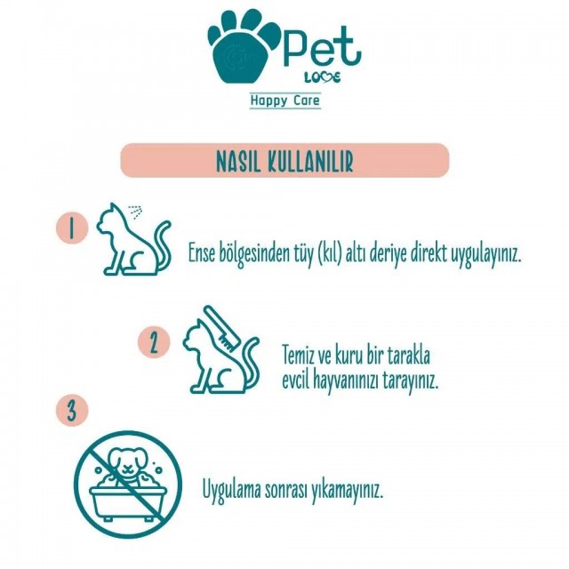 Pet Love Kediler İçin %100 Doğal Argan Yağlı Tüy Bakım Yağı 5x1 ML