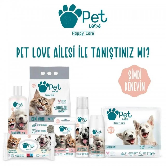 Pet Love Kediler ve Köpekler İçin %100 Doğal Argan Yağlı Evcil Hayvan Temizleme Mendili 60 Lı