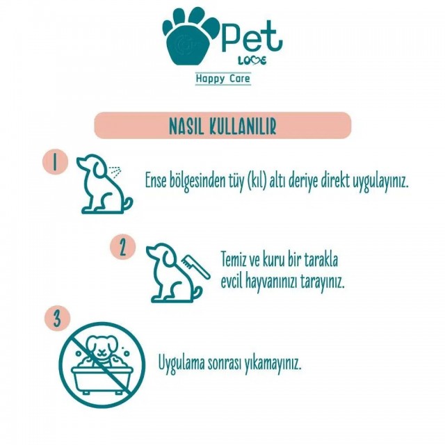 Pet Love Köpekler İçin %100 Doğal Argan Yağlı Tüy Bakım Yağı (10-20 KG) 5x2.5 ML