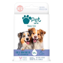 Pet Love Köpekler İçin %100 Doğal Argan Yağlı Tüy Bakım Yağı (20-40 KG) 5x4 ML