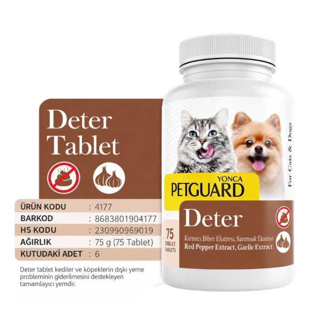 Petguard Deter Kedi Köpek 75 Tablet