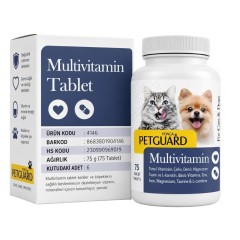 Petguard Kedi ve Köpek Multivitamin Tablet 75'li