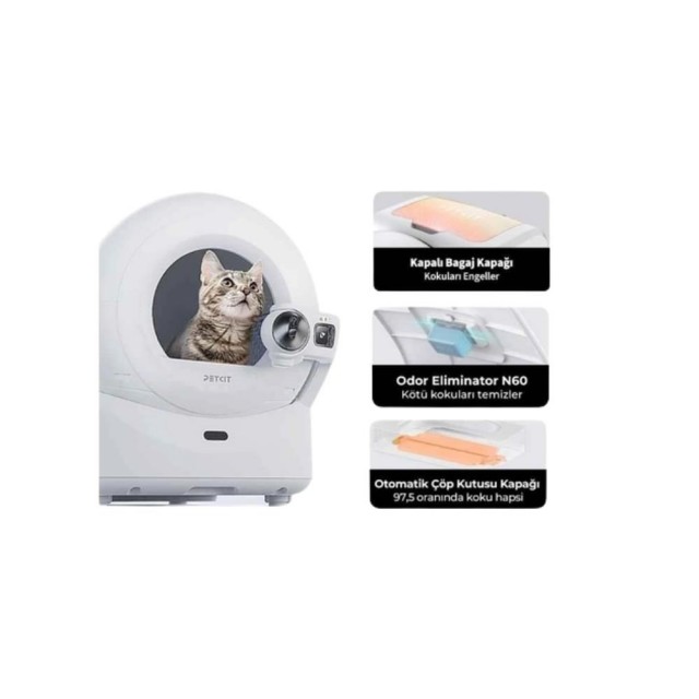 Petkit Purobot Ultra Akıllı Kedi Tuvaleti Beyaz