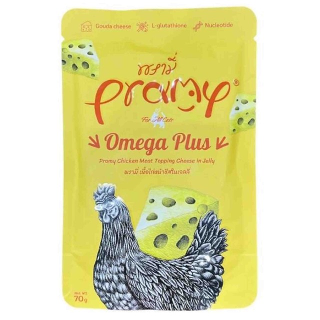 Pramy Jöle İçinde Tavuklu ve Peynirli Yetişkin Kedi Maması 70gr
