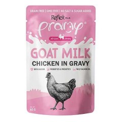 Reflex Plus Pramy Goat Milk Sos İçerisinde Keçi Sütlü ve Tavuklu Kedi Konservesi 60gr