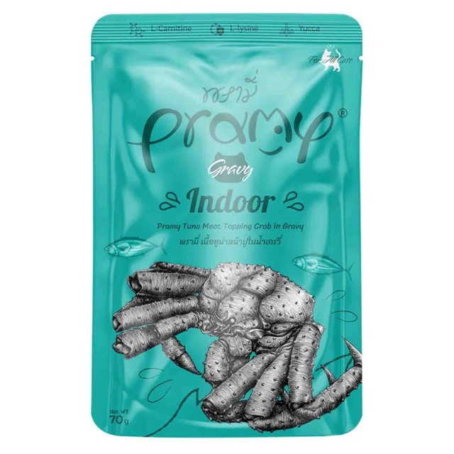 Pramy Sos İçinde Yengeç Çubuklu ve Ton Balıklı Yetişkin Kedi Konservesi 70gr