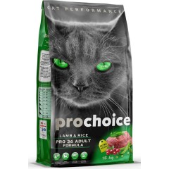 ProChoice Pro 36 Kuzu Eti ve Pirinçli Yetişkin Kedi Maması 15kg