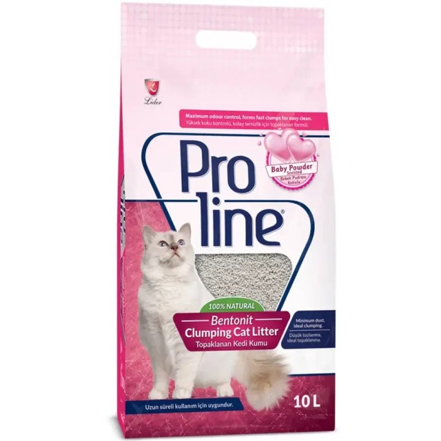 Proline Bentonit Kedi Kumu Bebek Pudrası Kokulu 10lt