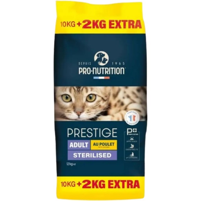 Pro Nutrition Prestige Sterilised Tavuklu Kısırlaştırılmış Kedi Maması 10+2 Kg