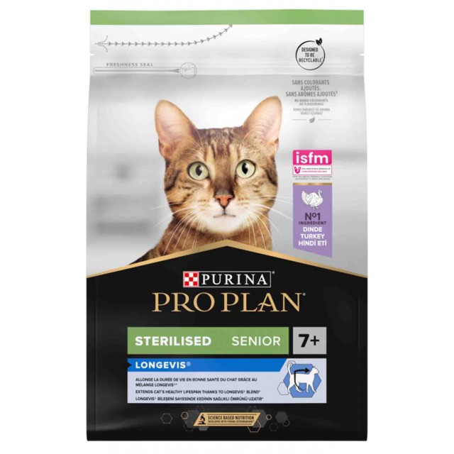 Pro Plan Hindi Etli Kısırlaştırılmış Yaşlı Kedi Maması 3kg