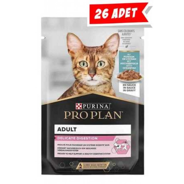 Pro Plan Delicate Okyanus Balıklı Yetişkin Kedi Konservesi 85gr (26 Adet)