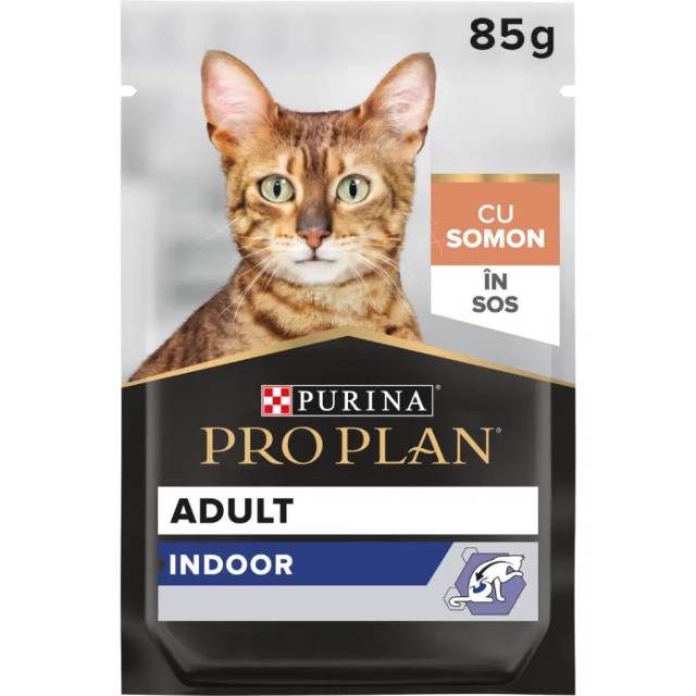 Pro Plan İndoor Sos İçerisinde Somonlu Yetişkin Kedi Yaş Maması Pouch 85 Gr
