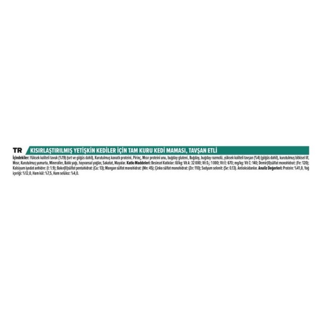 Pro Plan Tavşanlı Kısırlaştırılmış Kedi Maması 10kg