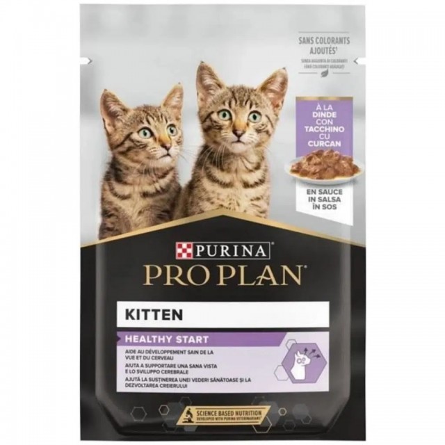 Pro Plan Kitten Sos İçinde Hindi Etli Pouch Yavru Kedi Yaş Maması 85 Gr