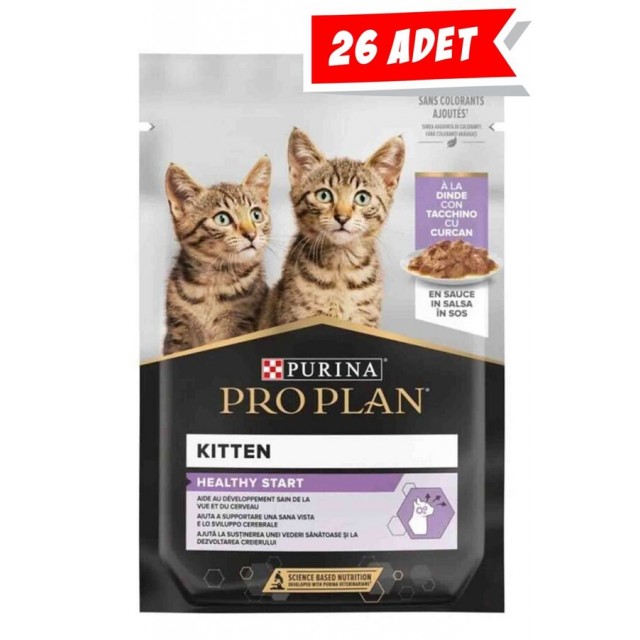 Pro Plan Pouch Sos İçinde Hindili Yavru Kedi Konservesi 26x85gr 26lı
