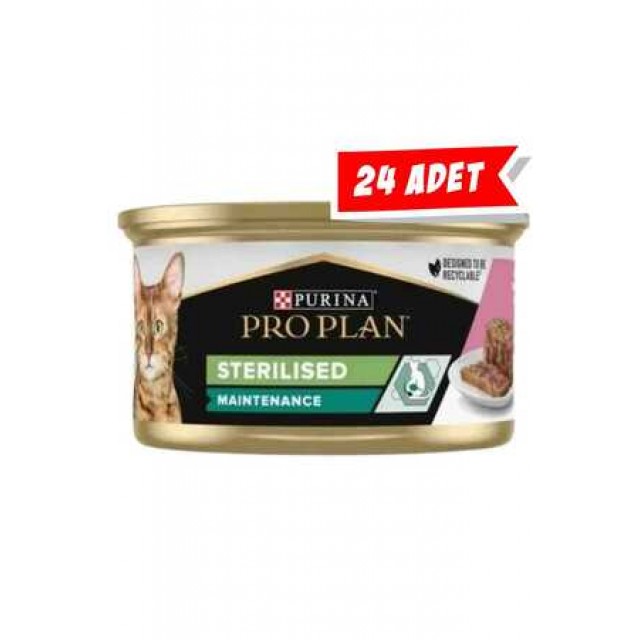 Pro Plan Somonlu Kısırlaştırılmış Kedi Konservesi 24x85gr 24lü